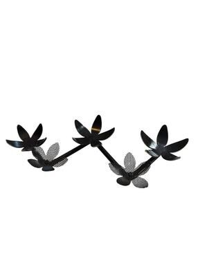 Umbra Design Alan Wisniewski Metal Flower Black Wall Hanging Jewelry 15" Long